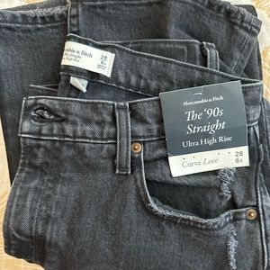 90’s ultra high rise straight A&F jeans